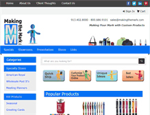 Tablet Screenshot of makingthemark.com